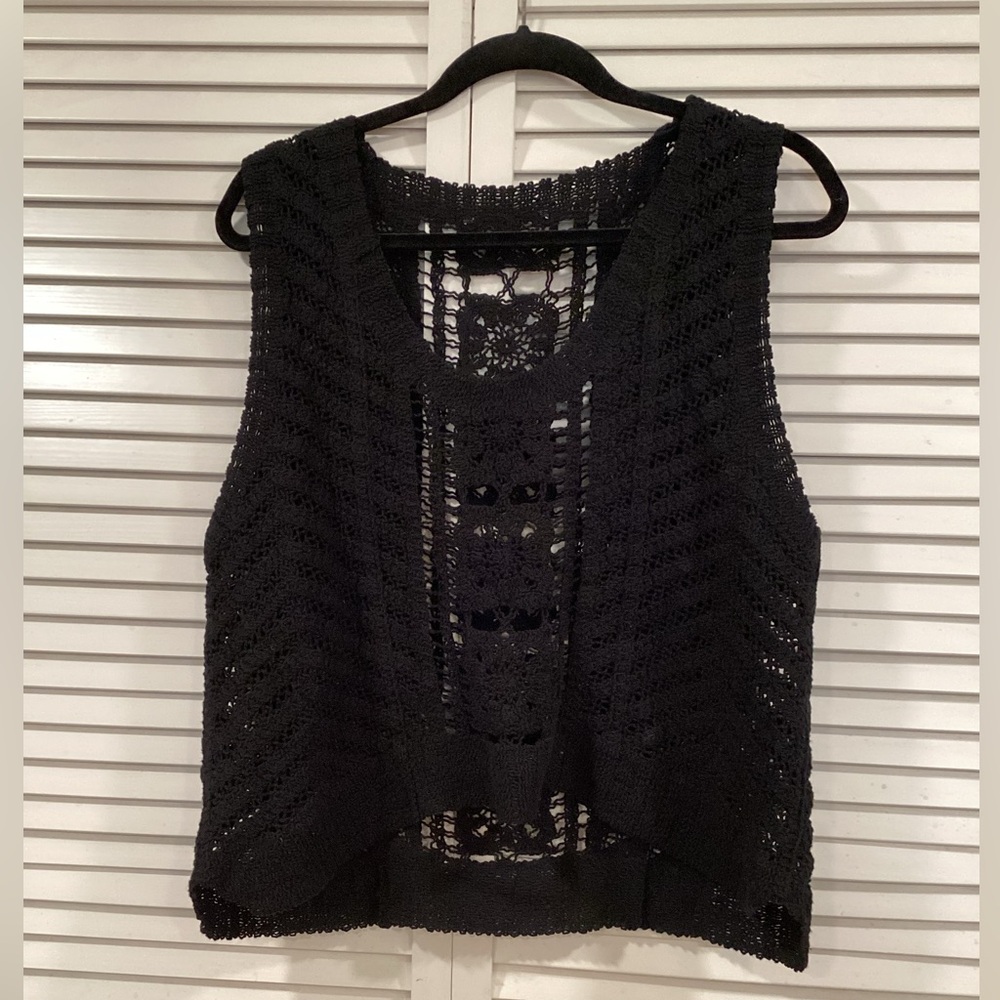 Unbranded Fully Crocheted Indi Boho 🖤Top in black 🖤